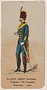 Captain, 7th Hussars, England, 1879, from the Military Series (N224) issued by Kinney Tobacco Company to promote Sweet Caporal Cigarettes by Kinney Brothers Tobacco Company