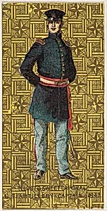 Captain, Artillery, United States Army, 1847, from the Military Series (N224) issued by Kinney Tobacco Company to promote Sweet Caporal Cigarettes by Kinney Brothers Tobacco Company
