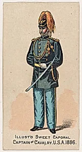 Captain of Cavalry, United States Army, 1886, from the Military Series (N224) issued by Kinney Tobacco Company to promote Sweet Caporal Cigarettes by Kinney Brothers Tobacco Company