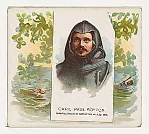Captain Paul Boyton, Swam the Straits of Gibraltar, from World's Champions, Second Series (N43) for Allen & Ginter Cigarettes by Allen & Ginter|Lindner, Eddy & Claus