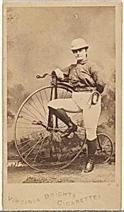 Card 15, from the Girl Cyclists series (N49) for Virginia Brights Cigarettes by Allen & Ginter