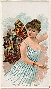 Card 25, Vanessa J. Album, from the Butterflies series (N183) issued by Wm. S. Kimball & Co. by Julius Bien|William S. Kimball & Company
