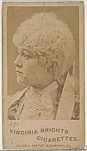 Card 290, from the Actors and Actresses series (N45, Type 4) for Virginia Brights Cigarettes by Allen & Ginter
