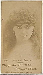 Card 303, Vernoni Jarbeau, from the Actors and Actresses series (N45, Type 1) for Virginia Brights Cigarettes by Allen & Ginter