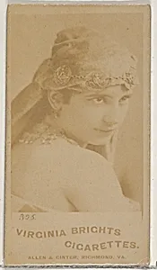 Card 325, from the Actors and Actresses series (N45, Type 5) for Virginia Brights Cigarettes by Allen & Ginter