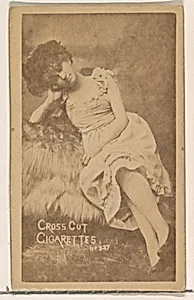 Card 327, from the Actors and Actresses series (N145-1) issued by Duke Sons & Co. to promote Cross Cut Cigarettes by W. Duke, Sons & Co.