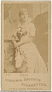 Card 337, Rhea, from the Actors and Actresses series (N45, Type 1) for Virginia Brights Cigarettes by Allen & Ginter