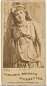 Card 396, Modjeska, from the Actors and Actresses series (N45, Type 1) for Virginia Brights Cigarettes by Allen & Ginter