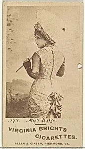 Card 398, Miss Balse, from the Actors and Actresses series (N45, Type 1) for Virginia Brights Cigarettes by Allen & Ginter