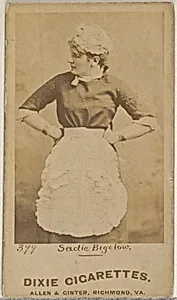 Card 399, Sadie Bigelow, from the Actors and Actresses series (N45, Type 7) for Dixie Cigarettes by Allen & Ginter