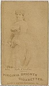 Card 404, Kate Claxton, from the Actors and Actresses series (N45, Type 1) for Virginia Brights Cigarettes by Allen & Ginter