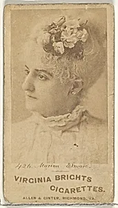 Card 426, Marion Elmore, from the Actors and Actresses series (N45, Type 1) for Virginia Brights Cigarettes by Allen & Ginter
