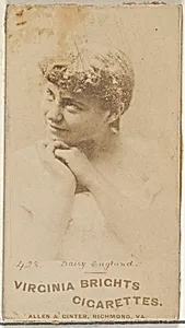 Card 428, Daisy England, from the Actors and Actresses series (N45, Type 1) for Virginia Brights Cigarettes by Allen & Ginter