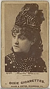 Card 440, Marion Elmore, from the Actors and Actresses series (N45, Type 7) for Dixie Cigarettes by Allen & Ginter