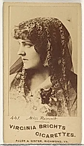Card 441, Miss Rosevelt, from the Actors and Actresses series (N45, Type 1) for Virginia Brights Cigarettes by Allen & Ginter