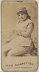 Card 460, Topsy Vonn, from the Actors and Actresses series (N45, Type 7) for Dixie Cigarettes by Allen & Ginter