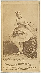 Card 506, Adele Gallia, from the Actors and Actresses series (N45, Type 1) for Virginia Brights Cigarettes by Allen & Ginter