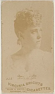 Card 525, Marie St. John, from the Actors and Actresses series (N45, Type 6) for Virginia Brights Cigarettes by Allen & Ginter