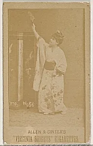 Card 56, from the Actors and Actresses series (N45, Type 5) for Virginia Brights Cigarettes by Allen & Ginter