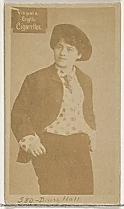 Card 580, Daisy Hall, from the Actors and Actresses series (N45, Type 2) for Virginia Brights Cigarettes by Allen & Ginter