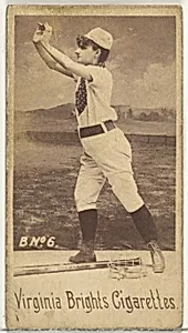 Card 6, from the Girl Baseball Players series (N48, Type 1) for Virginia Brights Cigarettes by Allen & Ginter