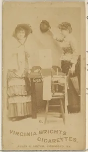 Card 6, from the series, Cigarette Making Girls (N46) for Virginia Brights Cigarettes by Allen & Ginter