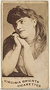 Card 672, Miss Morgan, from the Actors and Actresses series (N45, Type 1) for Virginia Brights Cigarettes by Allen & Ginter