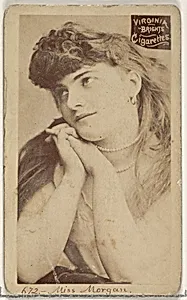Card 672, Miss Morgan, from the Actors and Actresses series (N45, Type 2) for Virginia Brights Cigarettes by Allen & Ginter