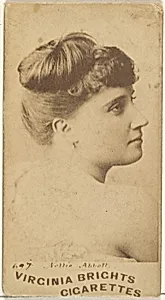 Card 697, Nellie Abbott, from the Actors and Actresses series (N45, Type 1) for Virginia Brights Cigarettes by Allen & Ginter