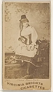 Card 721, Miss Randall, from the Actors and Actresses series (N45, Type 1) for Virginia Brights Cigarettes by Allen & Ginter