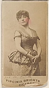 Card 725, M. Lucette, from the Actors and Actresses series (N45, Type 1) for Virginia Brights Cigarettes by Allen & Ginter