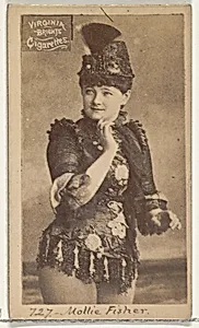 Card 727, Mollie Fisher, from the Actors and Actresses series (N45, Type 2) for Virginia Brights Cigarettes by Allen & Ginter