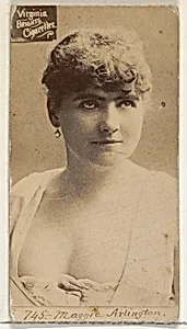 Card 745, Maggie Arlington, from the Actors and Actresses series (N45, Type 2) for Virginia Brights Cigarettes by Allen & Ginter