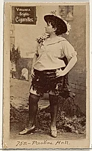 Card 750, Pauline Hall, from the Actors and Actresses series (N45, Type 2) for Virginia Brights Cigarettes by Allen & Ginter