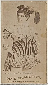 Card 772, Louise Paullin, from the Actors and Actresses series (N45, Type 7) for Dixie Cigarettes by Allen & Ginter