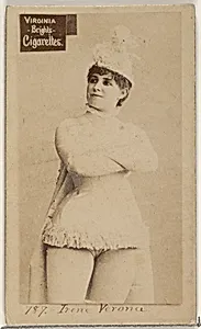 Card 787, Irene Verona, from the Actors and Actresses series (N45, Type 2) for Virginia Brights Cigarettes by Allen & Ginter