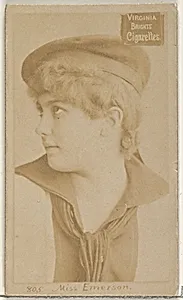 Card 805, Miss Emerson, from the Actors and Actresses series (N45, Type 2) for Virginia Brights Cigarettes by Allen & Ginter