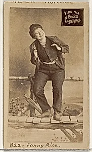 Card 822, Fanny Rice, from the Actors and Actresses series (N45, Type 2) for Virginia Brights Cigarettes by Allen & Ginter