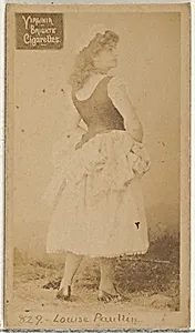Card 829, Louise Paullin, from the Actors and Actresses series (N45, Type 2) for Virginia Brights Cigarettes by Allen & Ginter