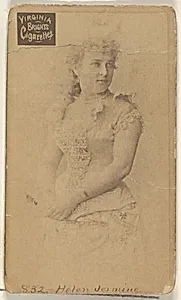 Card 832, Helen Jermine, from the Actors and Actresses series (N45, Type 2) for Virginia Brights Cigarettes by Allen & Ginter