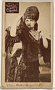 Card 836, Belle Urquhart, from the Actors and Actresses series (N45, Type 2) for Virginia Brights Cigarettes by Allen & Ginter
