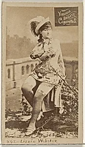 Card 845, Lizzie Webster, from the Actors and Actresses series (N45, Type 2) for Virginia Brights Cigarettes by Allen & Ginter