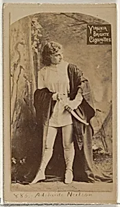 Card 886, Adelaide Neilson, from the Actors and Actresses series (N45, Type 2) for Virginia Brights Cigarettes by Allen & Ginter