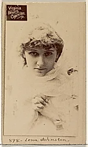 Card 898, Lena Johnston, from the Actors and Actresses series (N45, Type 2) for Virginia Brights Cigarettes by Allen & Ginter