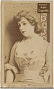 Card 924, Miss Williamson, from the Actors and Actresses series (N45, Type 2) for Virginia Brights Cigarettes by Allen & Ginter