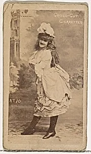 Card Number 10, from the Actors and Actresses series (N145-1) issued by Duke Sons & Co. to promote Cross Cut Cigarettes by W. Duke, Sons & Co.