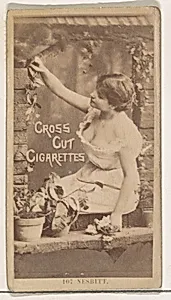Card Number 107, Nesbitt, from the Actors and Actresses series (N145-2) issued by Duke Sons & Co. to promote Cross Cut Cigarettes by W. Duke, Sons & Co.