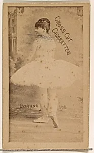 Card Number 108, Bonfanti, from the Actors and Actresses series (N145-1) issued by Duke Sons & Co. to promote Cross Cut Cigarettes by W. Duke, Sons & Co.