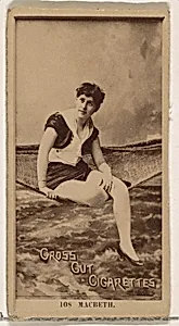 Card Number 108, Macbeth, from the Actors and Actresses series (N145-2) issued by Duke Sons & Co. to promote Cross Cut Cigarettes by William Shakespeare|W. Duke, Sons & Co.
