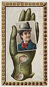 Card Number 11, cut-out from banner advertising the Opera Gloves series (G29) for Allen & Ginter Cigarettes by Allen & Ginter|American Tobacco Company